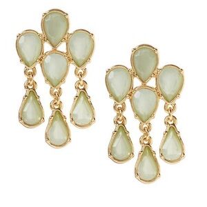 Banana Republic Green Raindrop Chandelier Earrings